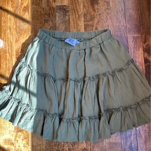 princess polly green short skirt